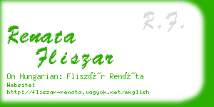 renata fliszar business card